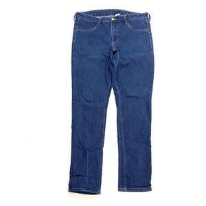 &denim Jeans Women 31 Blue Skinny Ankle Regular Waist Dark Wash Denim